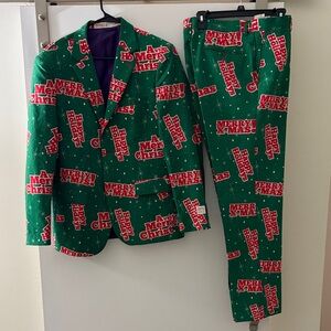 OppoSuits Merry Christmas Green Suit